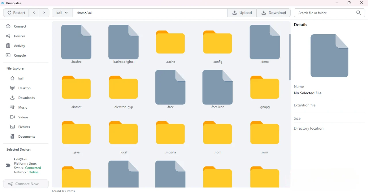 Kumofiles Remote Directory Access